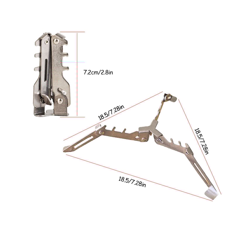 Portable Foldable Camping Gas Canister Stand & Portable Gas Tank Bracket Stable Outdoor Stove Support Tripod
