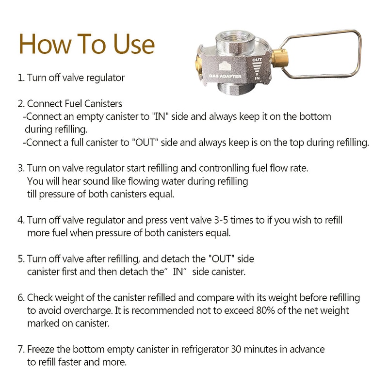 Premium Gas Burner Adapter Camping Gas Converter Propane Refill Adapter 1