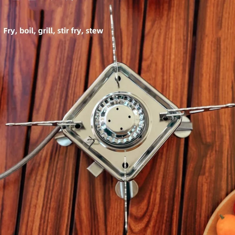 Foldable Portable Camping Stove Windproof Gas Burner for Hiking & Picnic