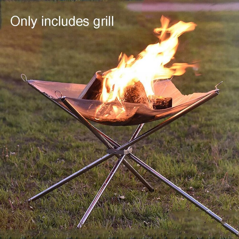 Portable Fire Pit For Outdoor Camping Backyard BBQ Brazier 2