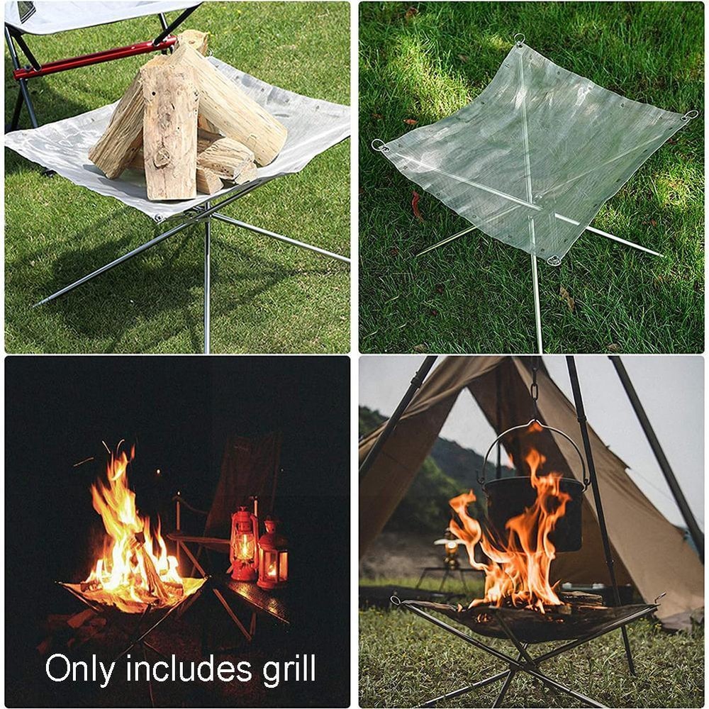 Portable Fire Pit For Outdoor Camping Backyard BBQ Brazier 3