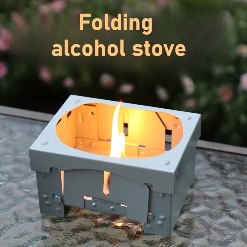 Portable Mini Camping Stove Windproof Foldable Alcohol Burner