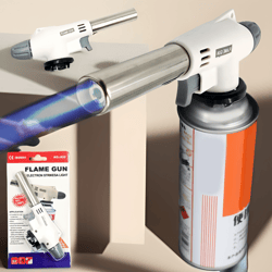 portable butane gas torch flame gun for bbq camping and outdoor cooking