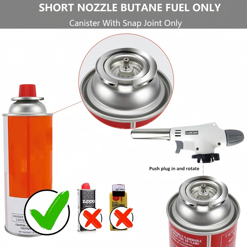 Portable Butane Gas Torch Flame Gun For BBQ Camping And Outdoor Cooking 1