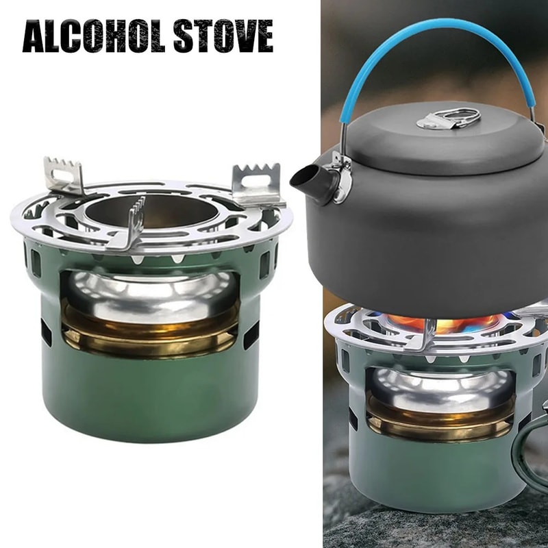 Portable Mini Alcohol Stove for Camping Lightweight Outdoor Cooking Gear