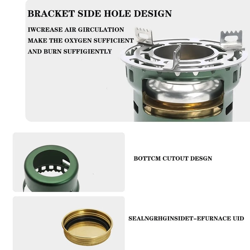 Portable Mini Alcohol Stove for Camping Lightweight Outdoor Cooking Gear