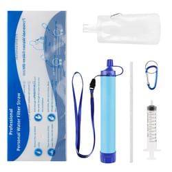 portable survival water filter bottle for camping hiking emergency purification