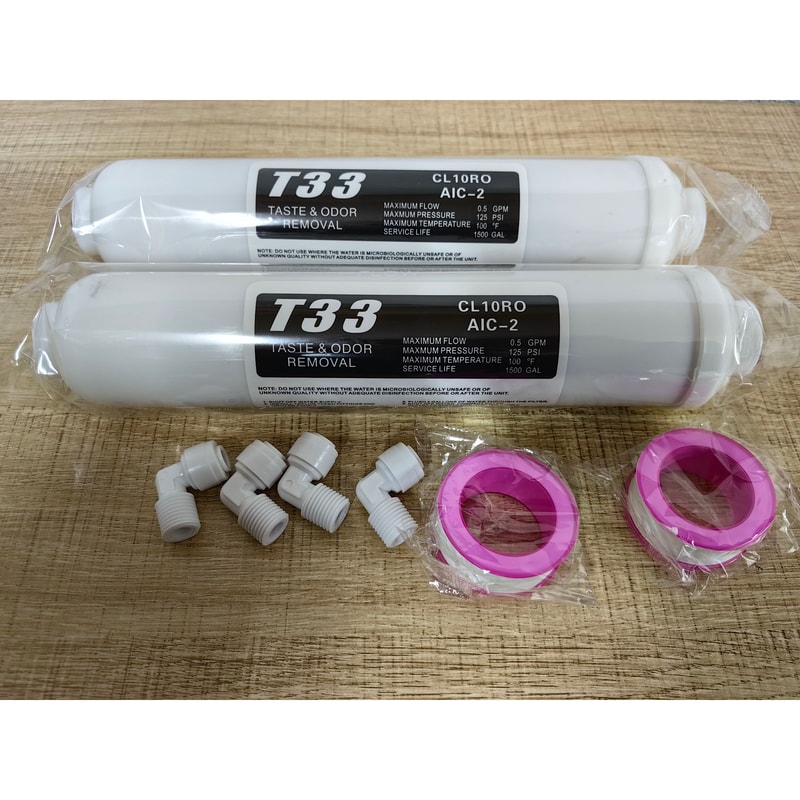 Inline Water Filter Pack Coconut Carbon Reverse Osmosis Cartridge