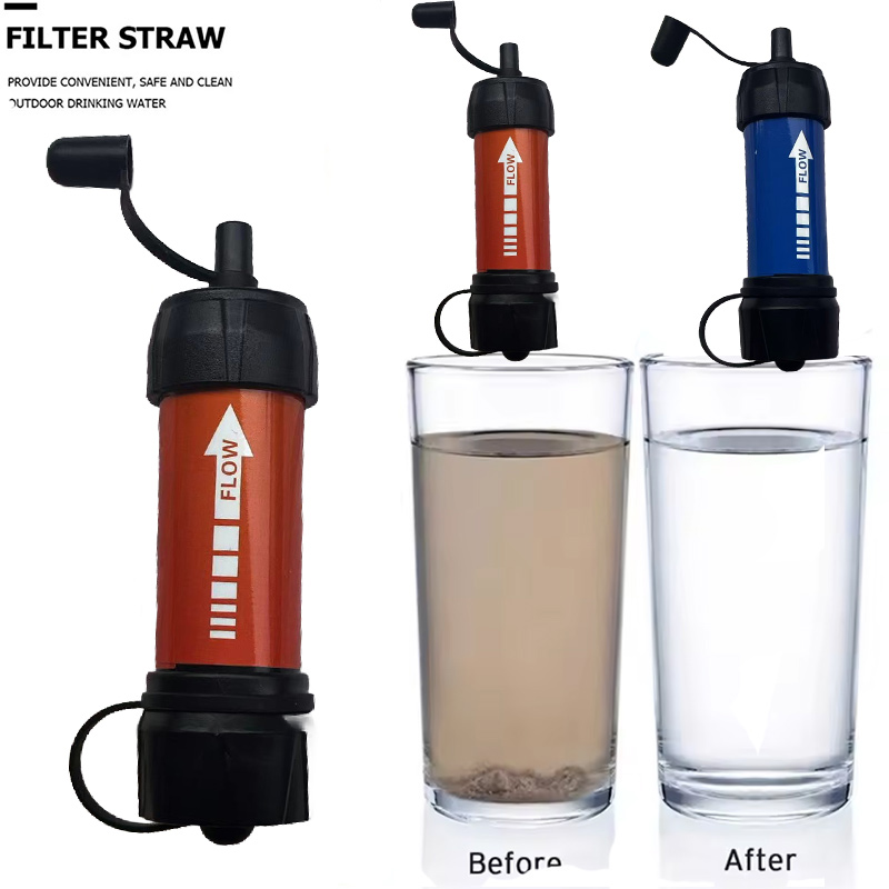 Portable Water Filter Straw For Hiking Emergency Survival Gear 0