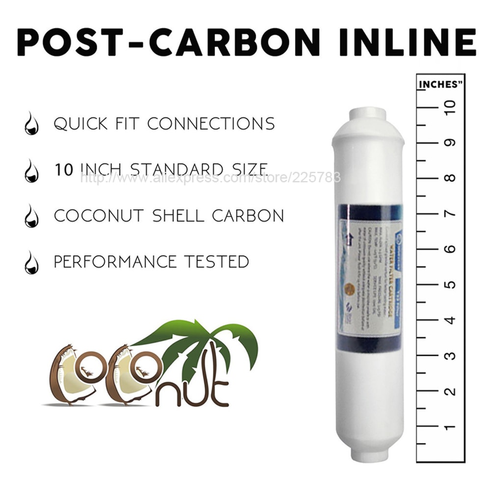 nline Coconut Carbon Water Filter for Reverse Osmosis System with Micron Filtration