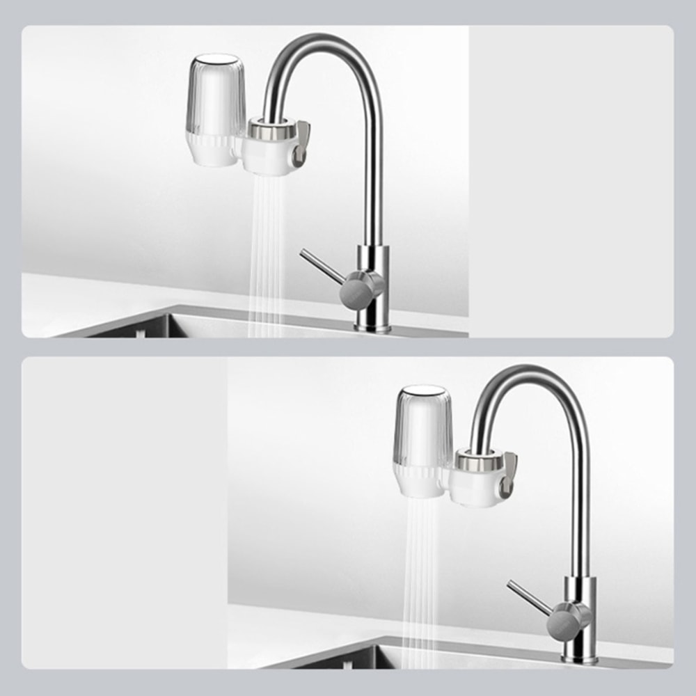Compact Faucet Water Filter Tap Water Purifier with Washable Filter for Kitchen Use