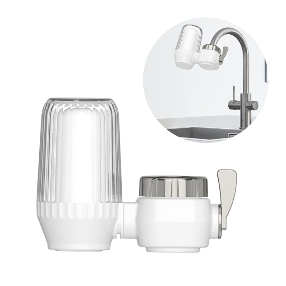 Compact Faucet Water Filter Tap Water Purifier with Washable Filter for Kitchen Use