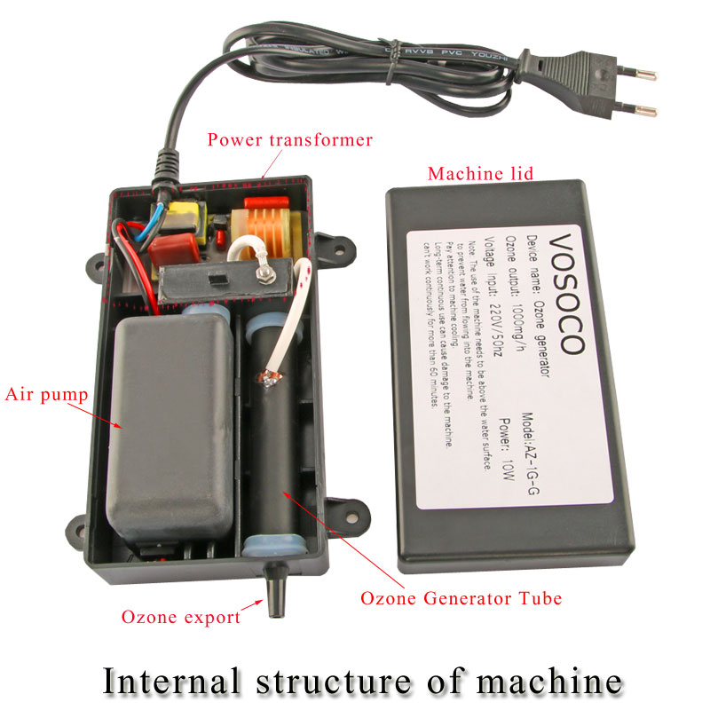 VOSOCO Ozone Generator Air Purifier Food Sterilizer Portable Ozonizer 4