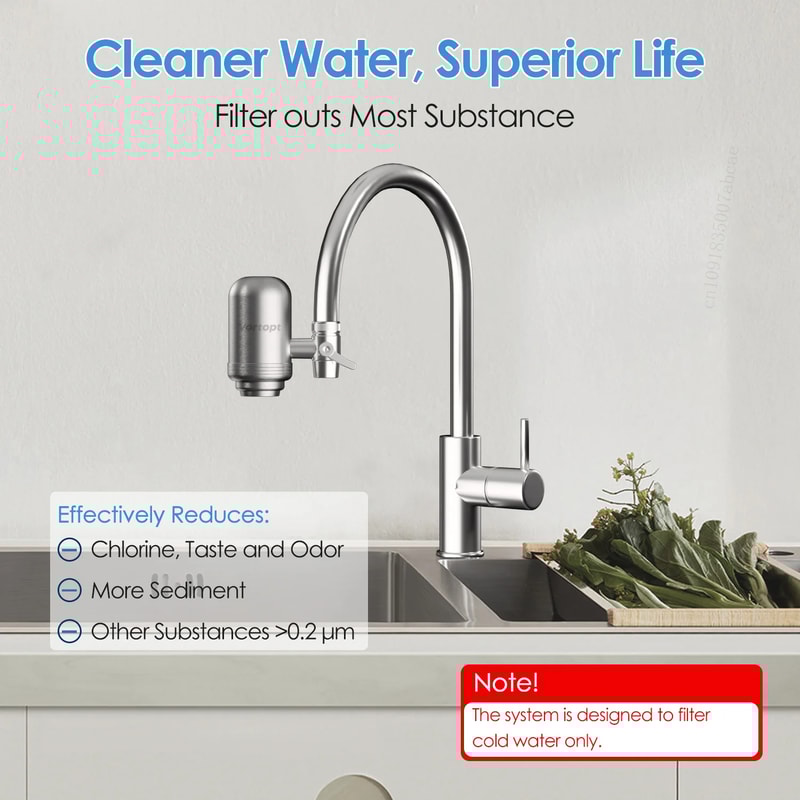 Stainless Steel Faucet Water Filter Purifier for Clean Drinking Water