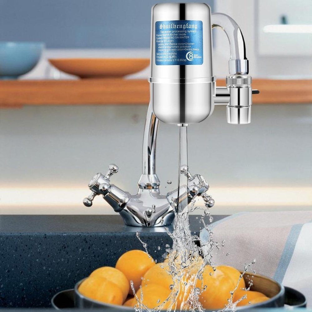 Kitchen Faucet Water Filter System Chlorine Removal Tap Purifier for Clean Drinking Water