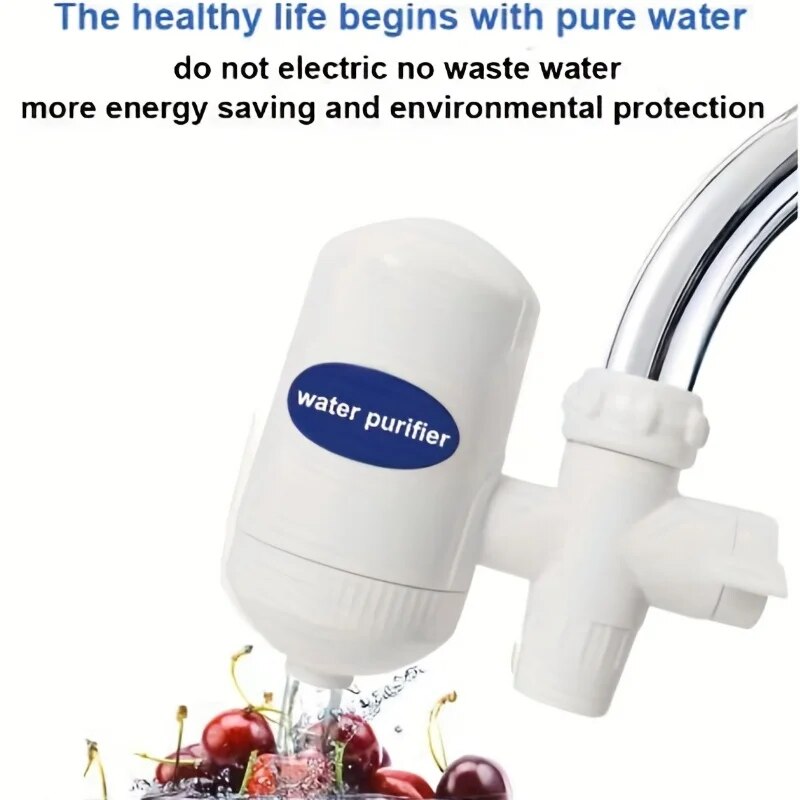 Rotating Faucet Filter Water Purifier for Kitchen Sink with Washable Cartridge