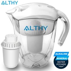 alkaline water filter pitcher with long life cartridge for clean ph balanced drinking water