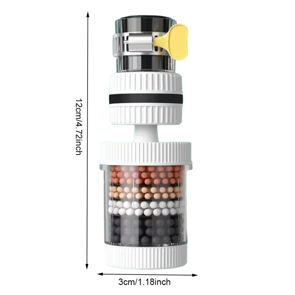 Universal Faucet Water Filter Splash-Proof Aerator with Layer Purification for Kitchen and Bathroom