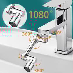 rotating faucet extender spray head for kitchen and bathroom sinks