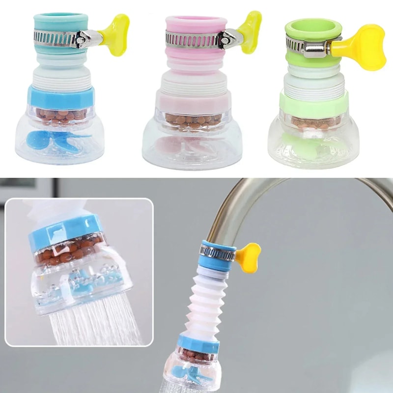 High Pressure Faucet Filter Nozzle with Rotation Water Purifier for Kitchen Sink