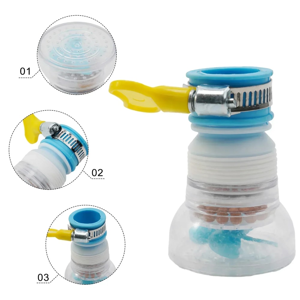 High Pressure Faucet Filter Nozzle with Rotation Water Purifier for Kitchen Sink