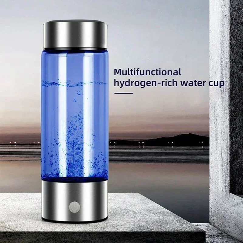 Hydrogen Water Bottle Portable Hydrogen Rich Water Generator with Titanium Filter 420ml