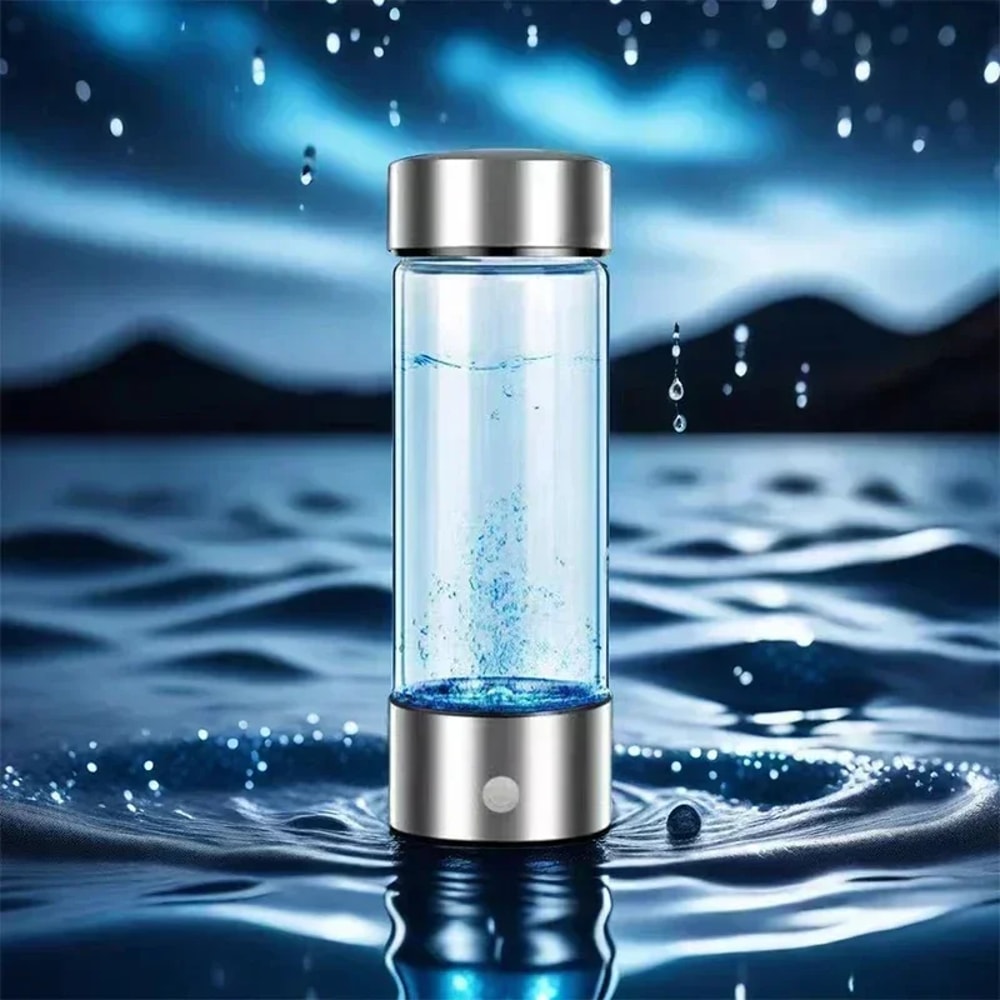 Hydrogen Water Bottle Portable Hydrogen Rich Water Generator with Titanium Filter 420ml