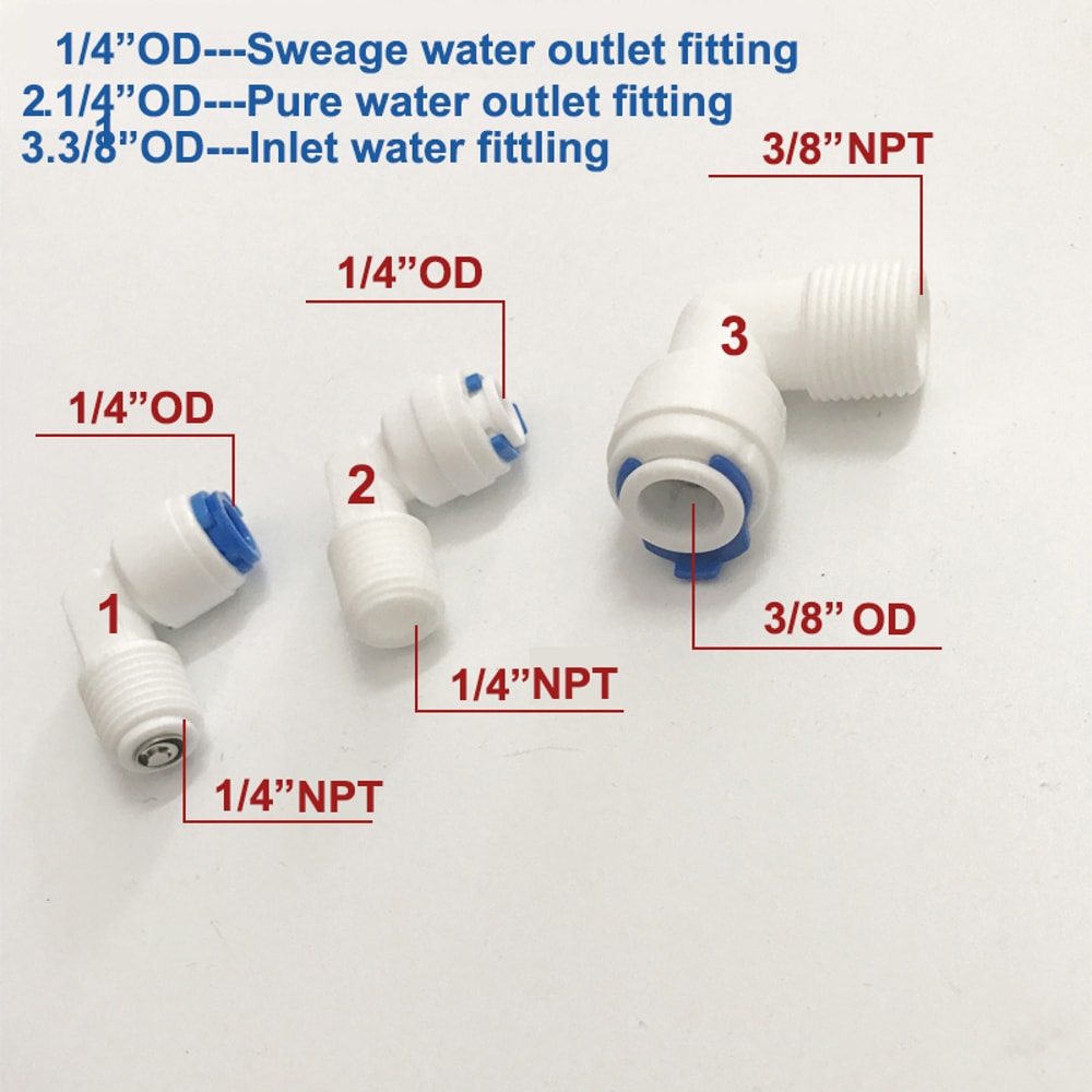 Membrane Housing Kit High Flow Reverse Osmosis Housing with Fittings