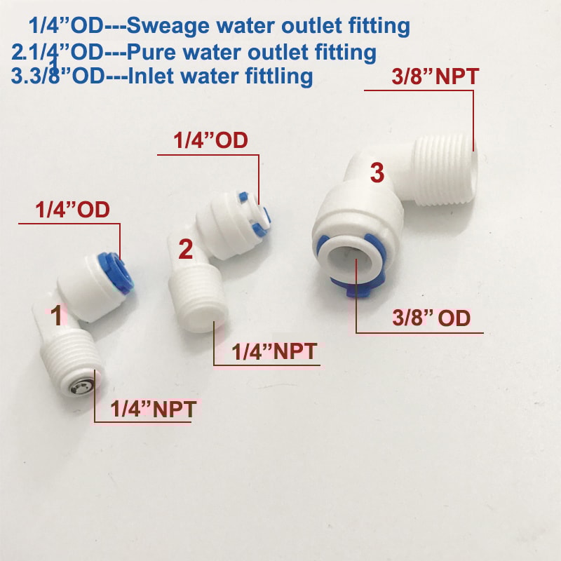 Membrane Housing Kit High Flow Reverse Osmosis Housing with Fittings