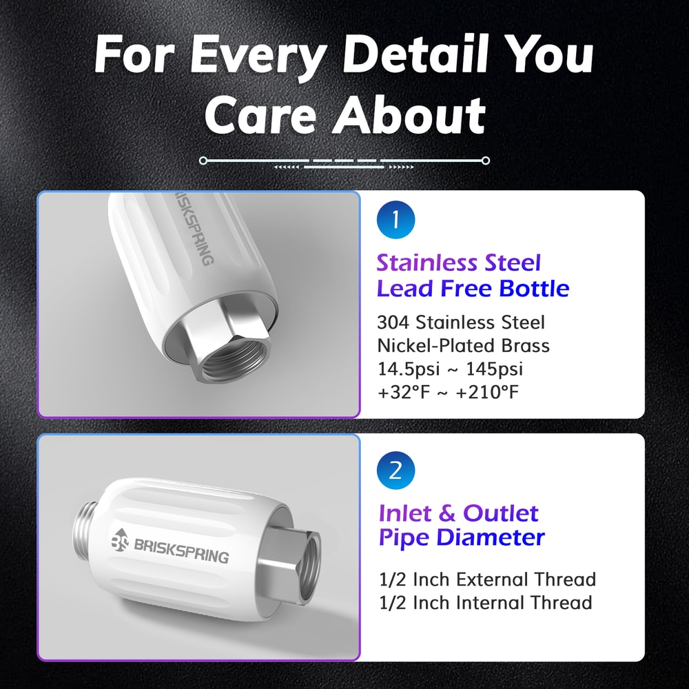 Salt Free Water Descaler Anti Limescale Water Softener for Home Plumbing