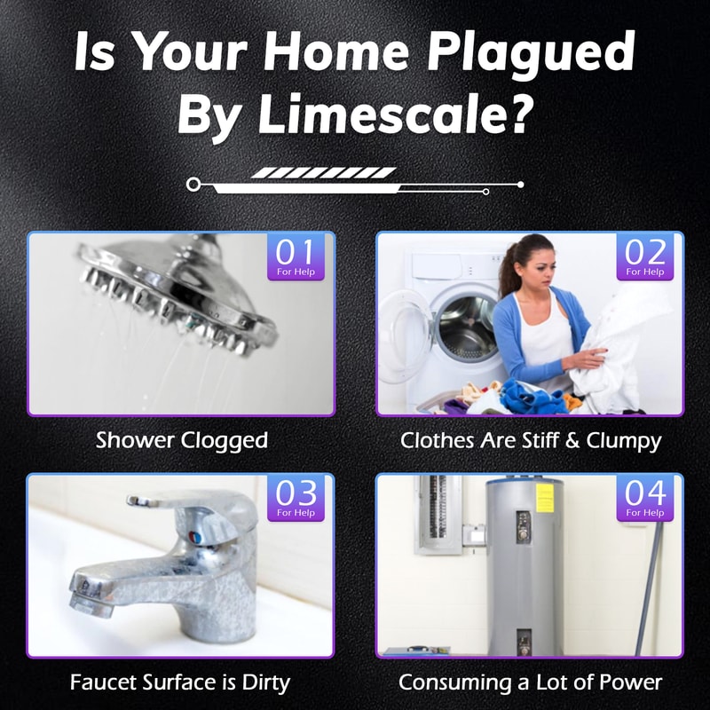 Salt Free Water Descaler Anti Limescale Water Softener for Home Plumbing