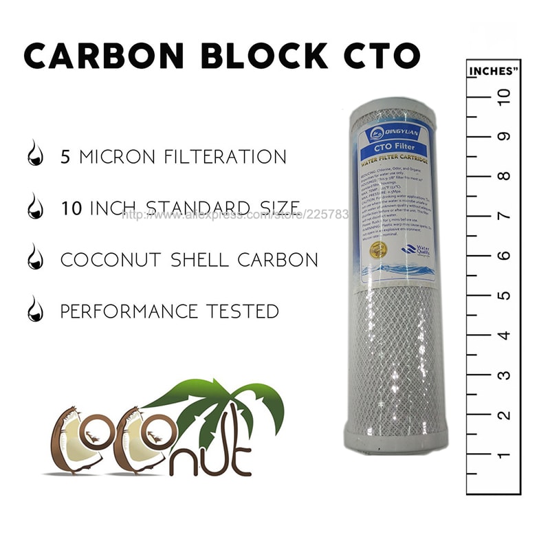 Carbon Block Water Filter Micron Reverse Osmosis CTO Cartridge