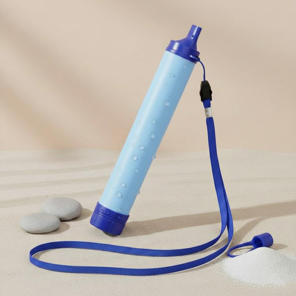 Portable Water Filter for Camping & Emergency Survival Lightweight Outdoor Purifier System