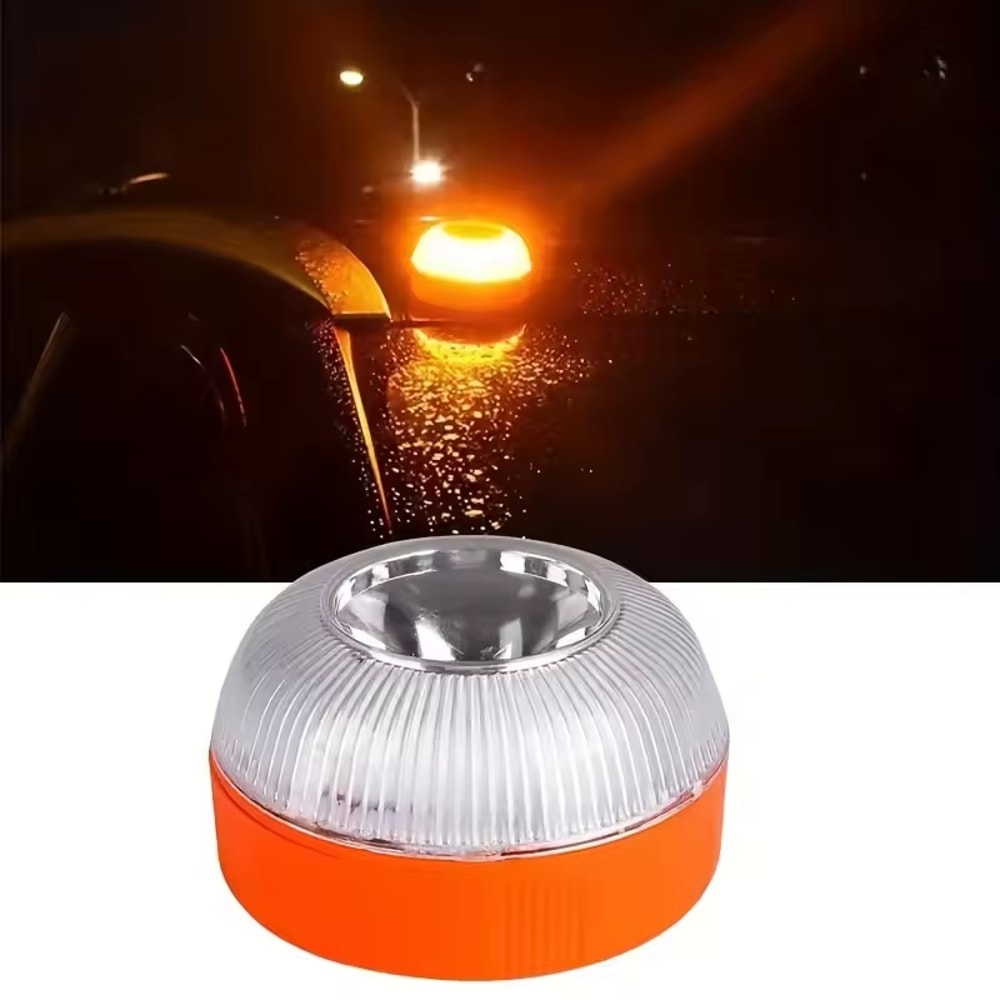 Magnetic LED Emergency Car Light Portable Strobe Safety Beacon for Roadside & Breakdown Alerts