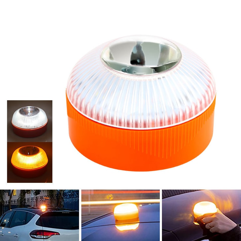 Magnetic LED Emergency Car Light Portable Strobe Safety Beacon for Roadside & Breakdown Alerts