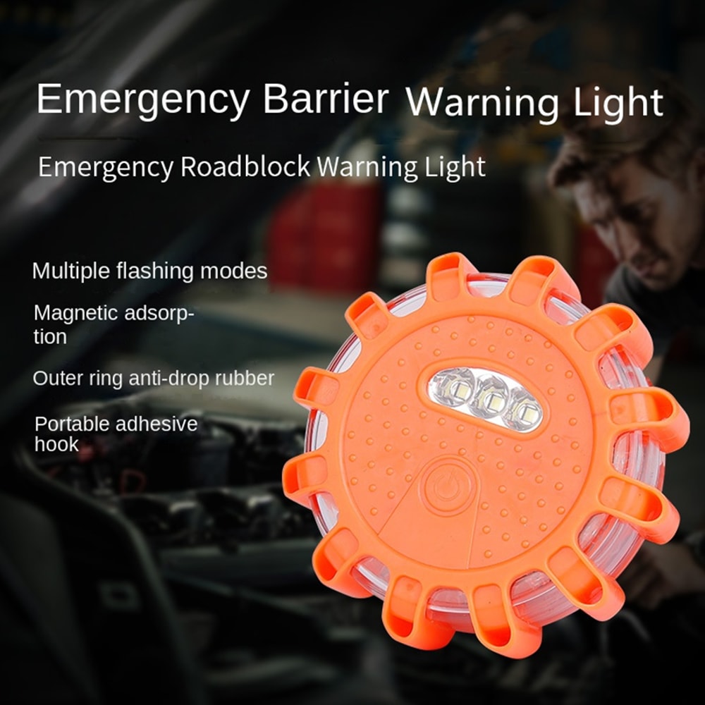 Magnetic LED Emergency Car Beacon Light with Strobe Flashlight for Roadside Safety