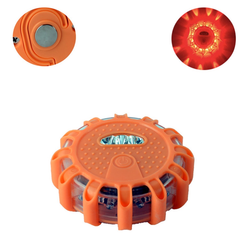 Magnetic LED Emergency Car Beacon Light with Strobe Flashlight for Roadside Safety