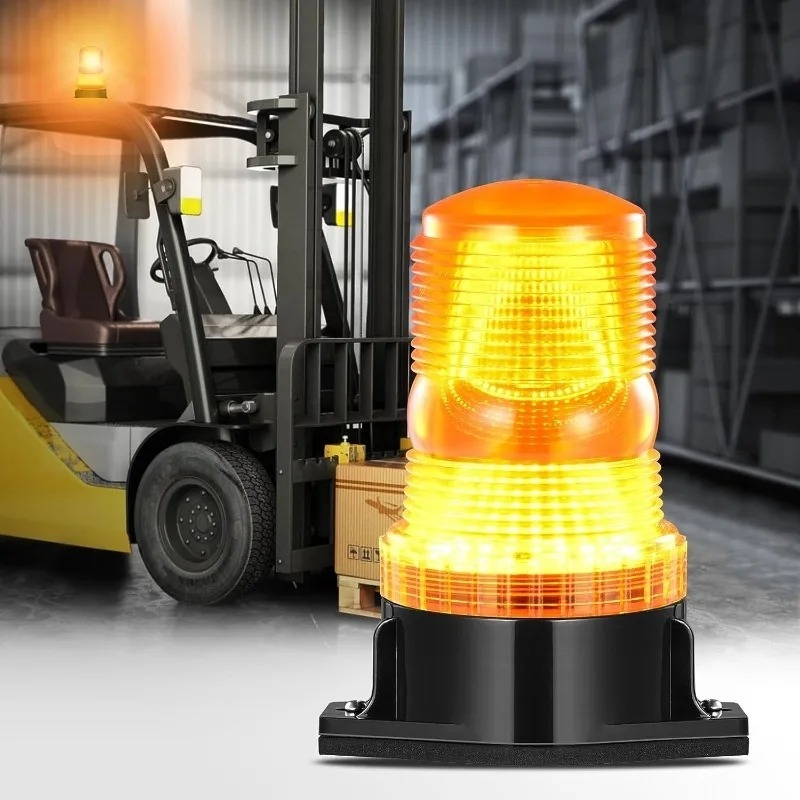 LED Amber Strobe Beacon Light for Trucks Cars Emergency Safety Warning Lamp