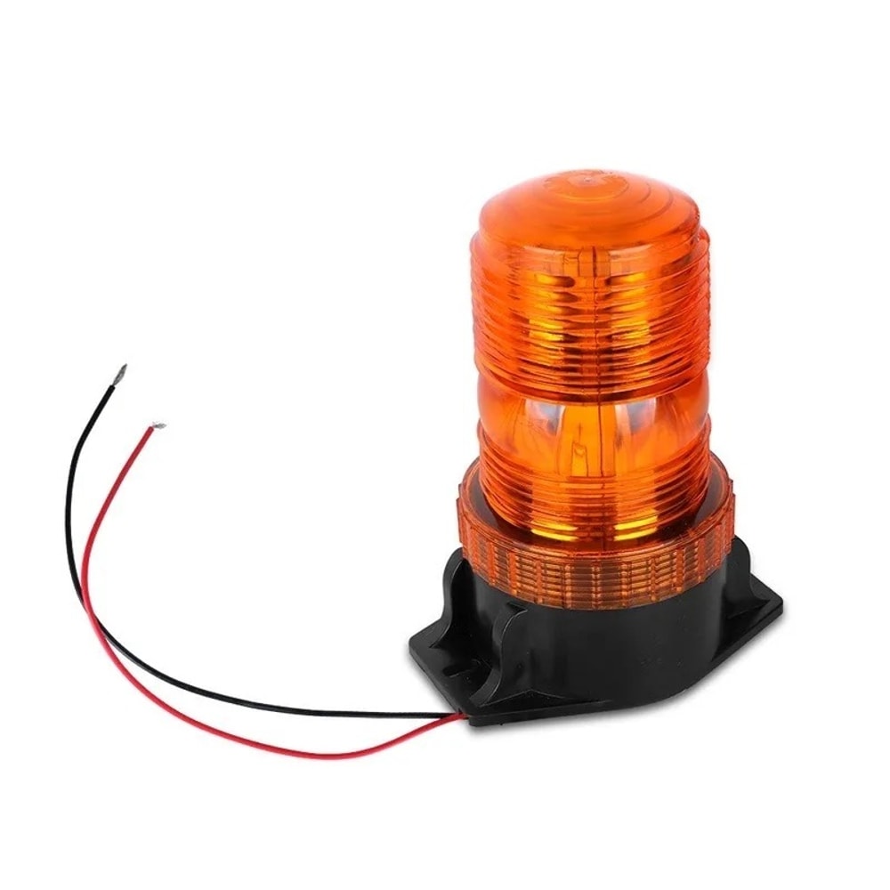LED Amber Strobe Beacon Light for Trucks Cars Emergency Safety Warning Lamp