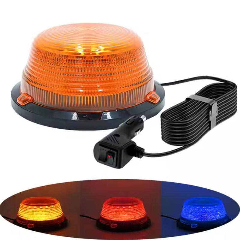 LED Strobe Beacon Light Rotating Emergency Warning Light For Vehicles Safety Lamp 0