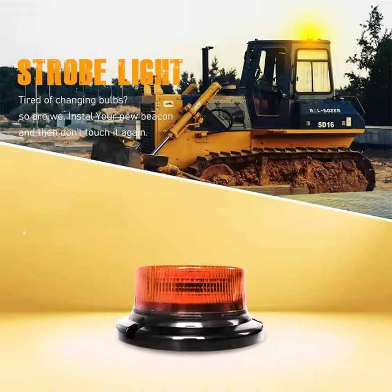LED Strobe Beacon Light Rotating Emergency Warning Light For Vehicles Safety Lamp 4