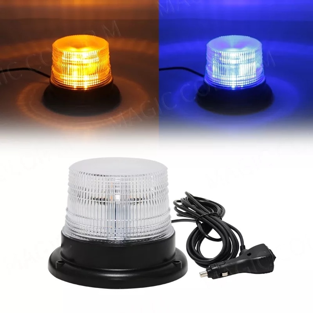 Wireless LED Car Emergency Rotating Beacon Strobe Light USB Rechargeable Magnetic Warning Light
