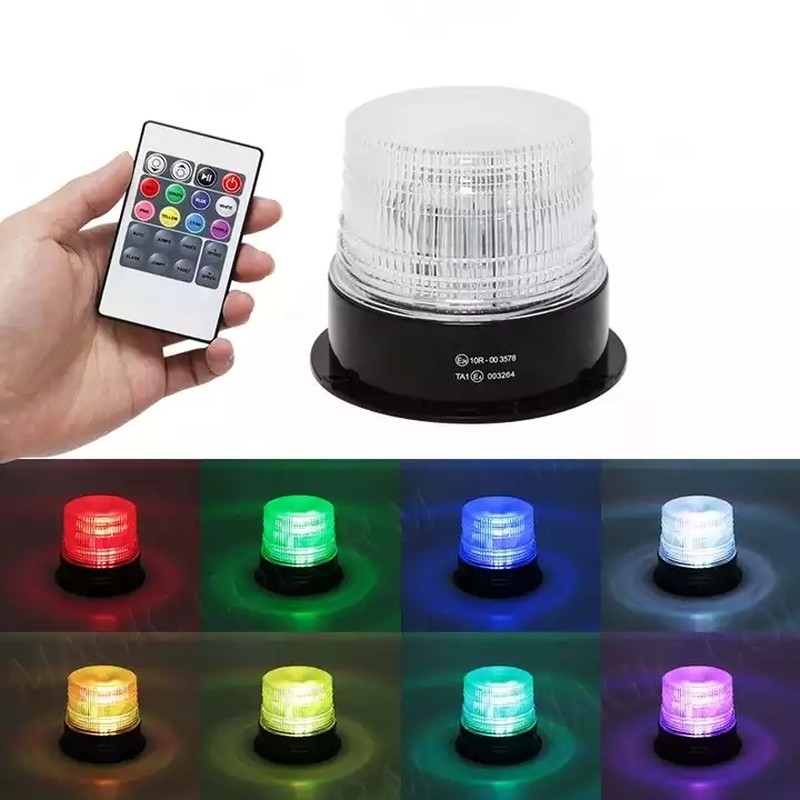 Wireless LED Car Emergency Rotating Beacon Strobe Light USB Rechargeable Magnetic Warning Light