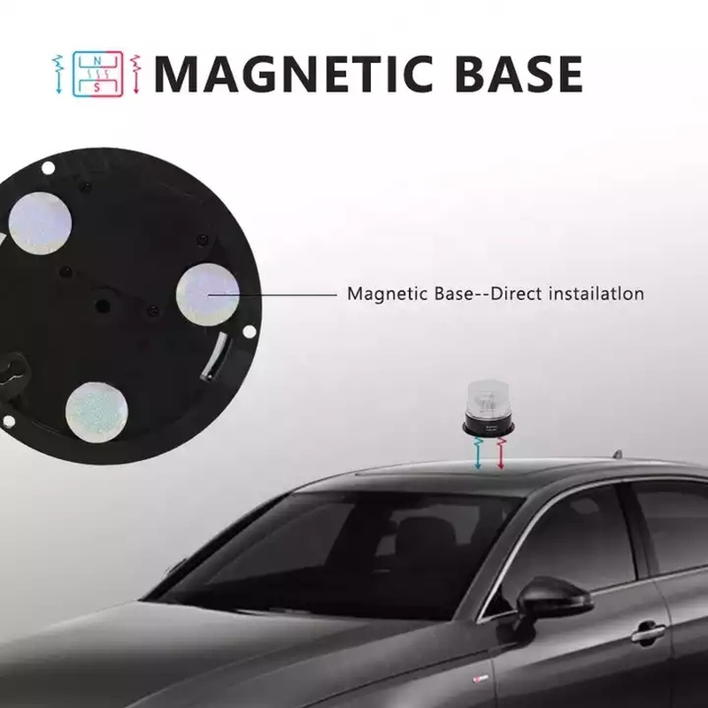 Wireless LED Car Emergency Rotating Beacon Strobe Light USB Rechargeable Magnetic Warning Light