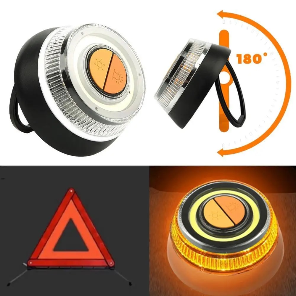 Upgrade Car Emergency Light Waterproof LED Roadside Flare with Magnetic Base