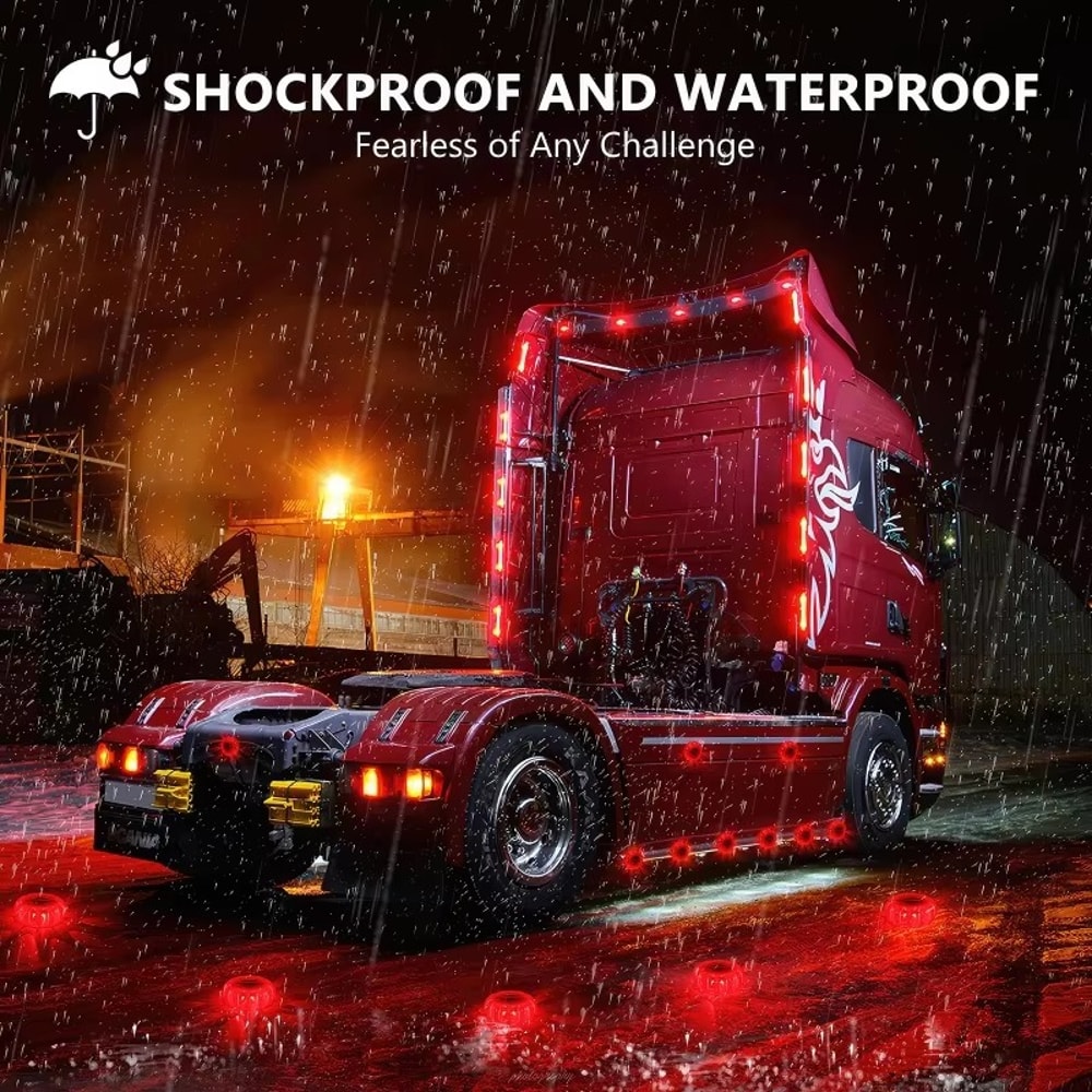 USB Rechargeable LED Road Safety Flares with Magnetic Emergency Beacon