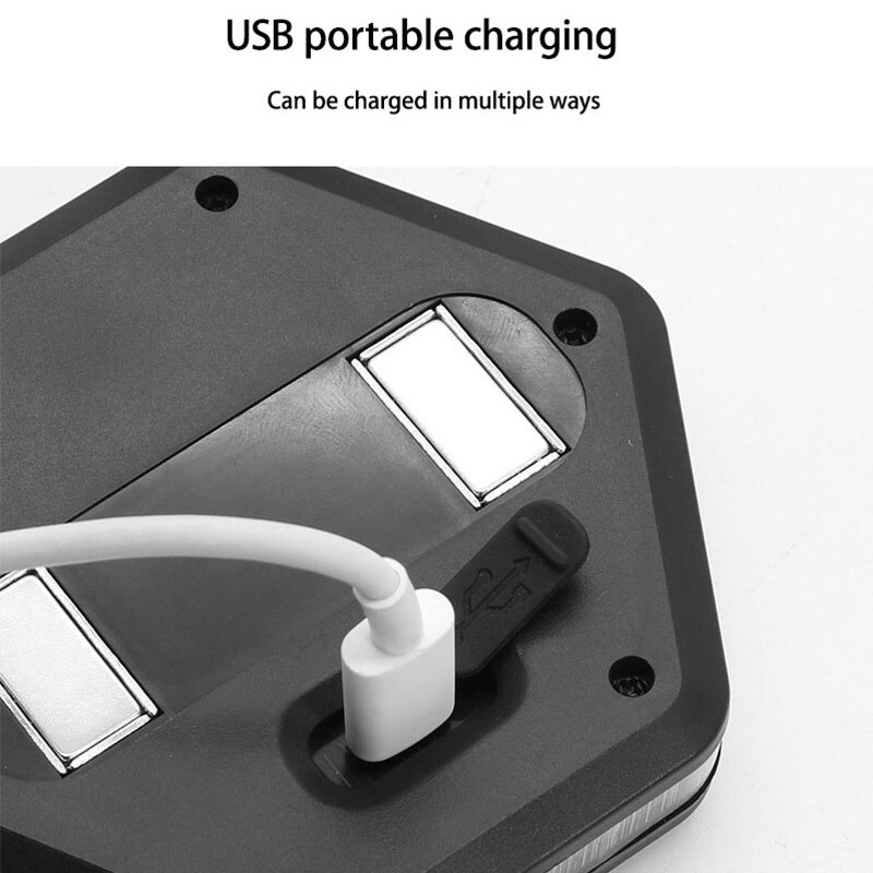 Rotating COB Car Emergency Warning Light with USB Charging