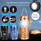 Solar Powered Multifunctional Camping Lamp & Portable LED Flashlight