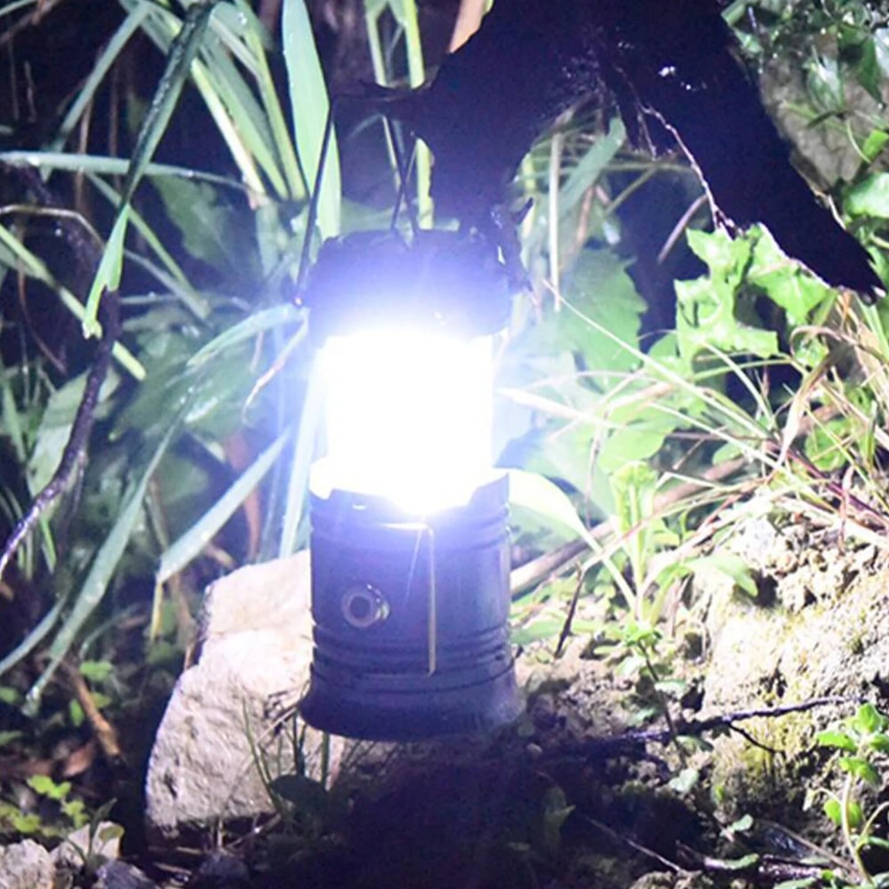 Solar Powered Multifunctional Camping Lamp & Portable LED Flashlight