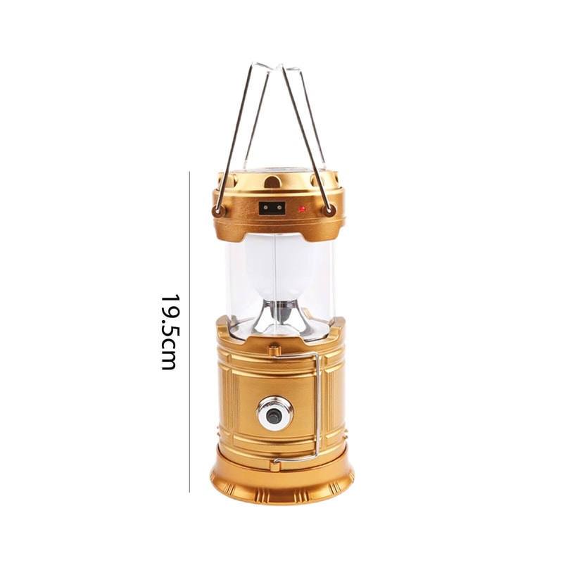 Solar Powered Multifunctional Camping Lamp & Portable LED Flashlight